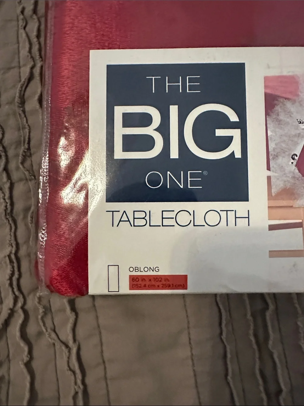The Big One Red Dining Tablecloth - Solid Festive Cover